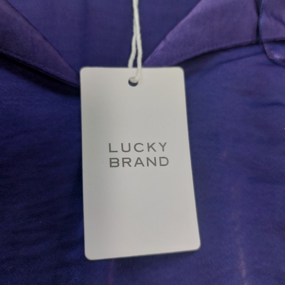 Lucky Brand Flowy cinched waist purple mini dress - Picture 5 of 6